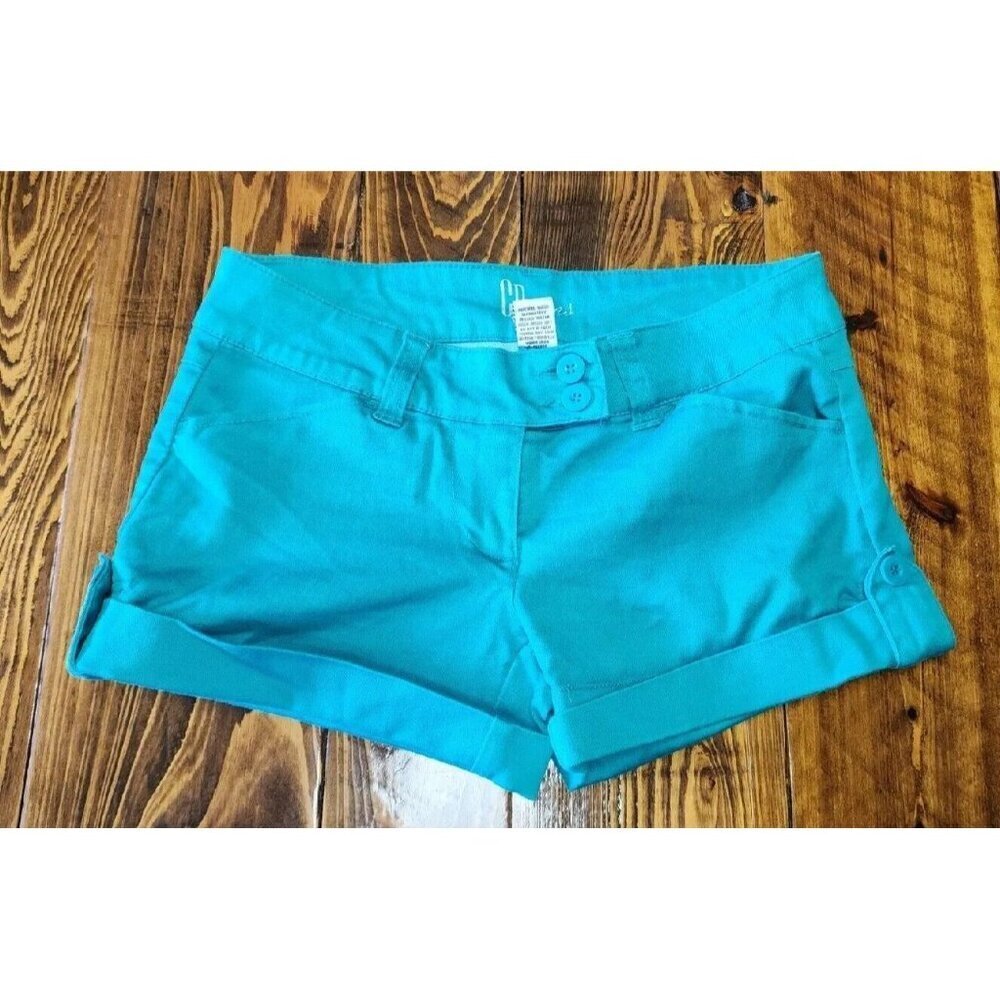 Gap Chino Shorts Size 5 Teal Cuffed Shorts Spring ,Summer